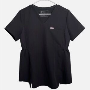 Figs Women's Black Short Sleeve Top